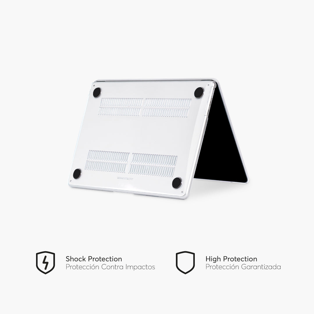 HardCase para MacBook Air 13.6-inch 2022 M2 Chip Lateral Inferior Color Transparente